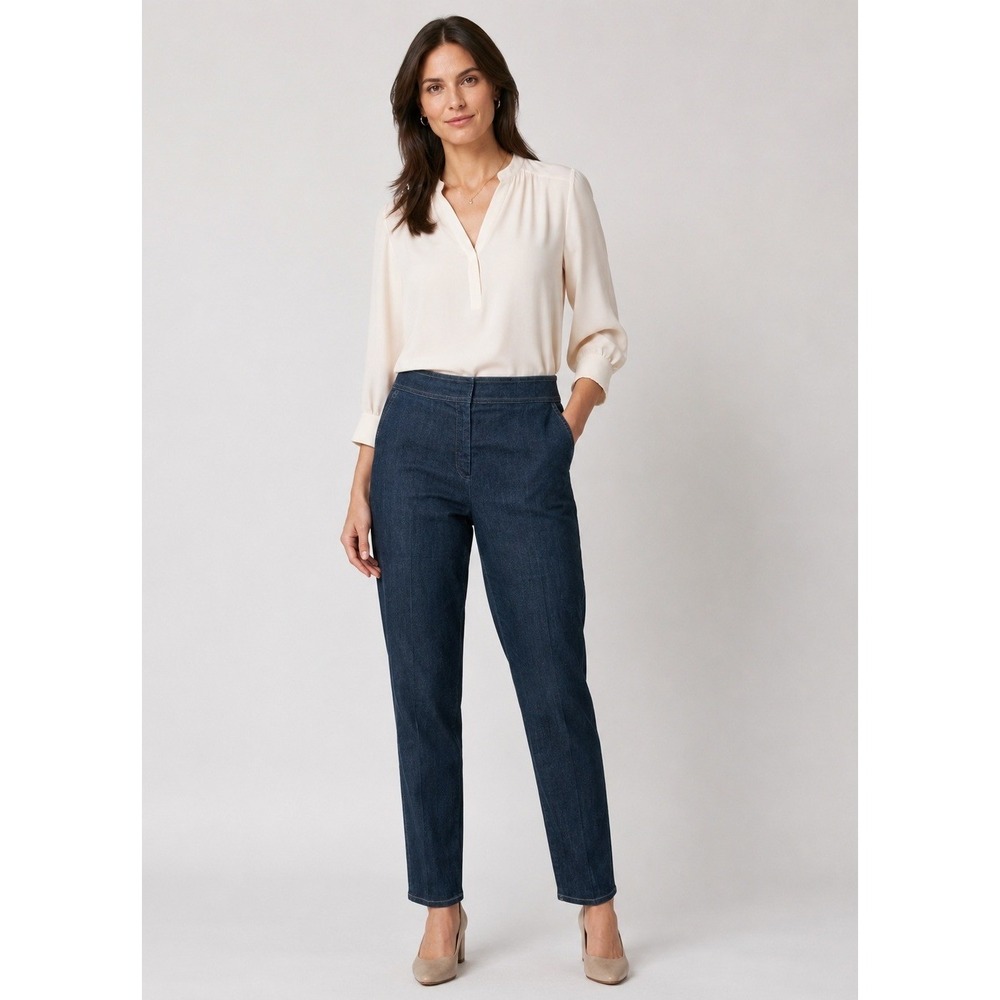 St John Trouser Jeans Womens 6‎ Dark Wash Denim Old Money